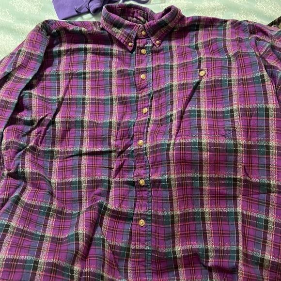 Gently loved purple flannel, button up size XL - Picture 16 of 16